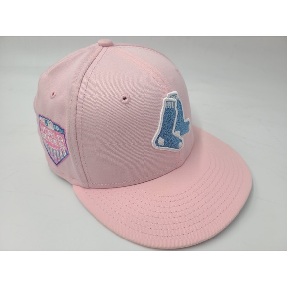 Boston Red Sox 2018 World Series Patch New Era 59Fifty Fitted 7 Hat Cap MLB Pink